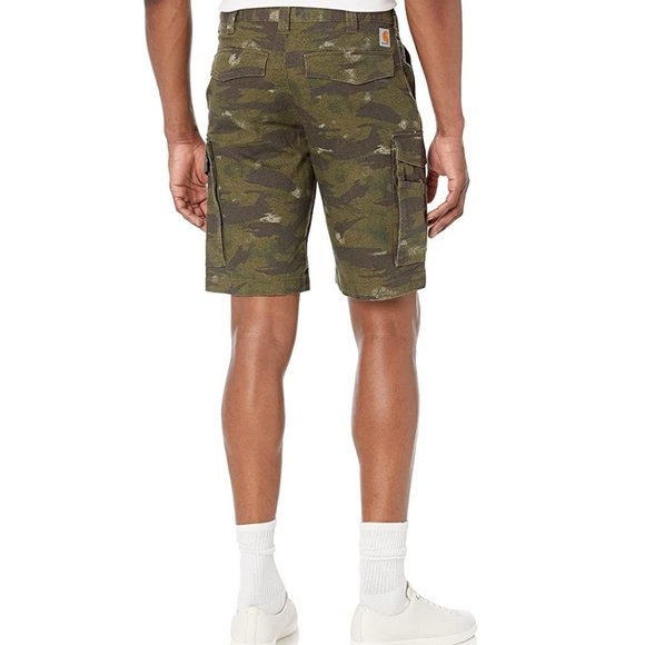 Carhartt Shorts Carhartt Mens Camo Rugged Flex Relaxed Fit Canvas